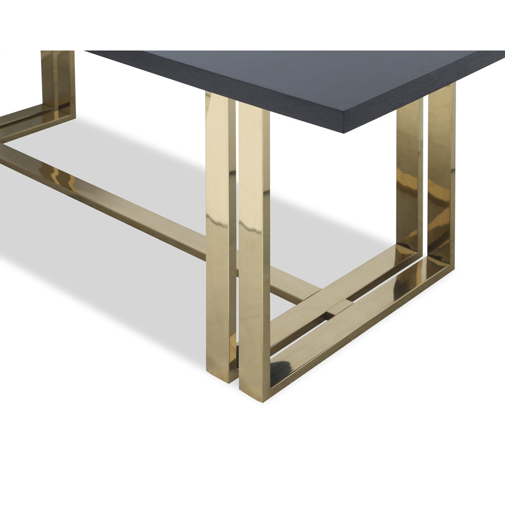 Product photograph of Liang Eimil Lennox Dining Table Gold from Olivia's.