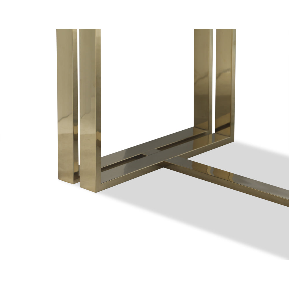 Product photograph of Liang Eimil Lennox Dining Table Gold from Olivia's.