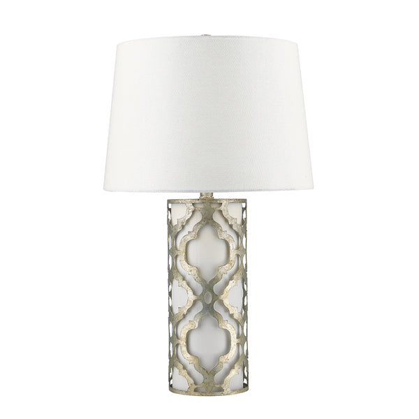 Product photograph of Elstead Arabella 1 Light Table Lamp Distressed Silver from Olivia's