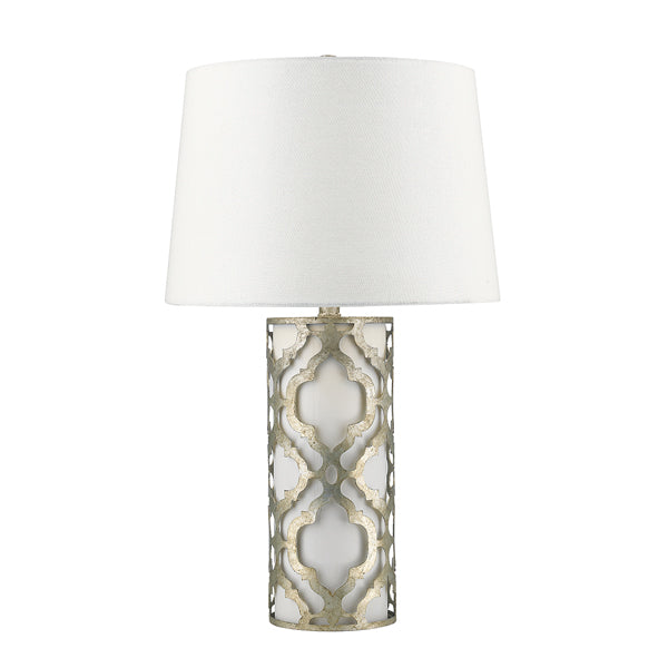 Elstead Arabella 1 Light Table Lamp Distressed Silver