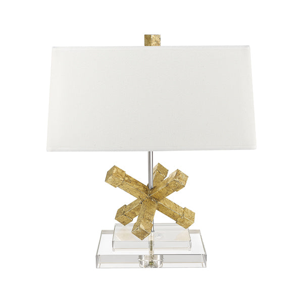 Product photograph of Elstead Jackson Square 1 Light Table Lamp Distressed Gold from Olivia's