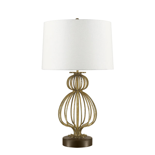 Elstead Lafitte 1 Light Table Lamp Distressed Gold