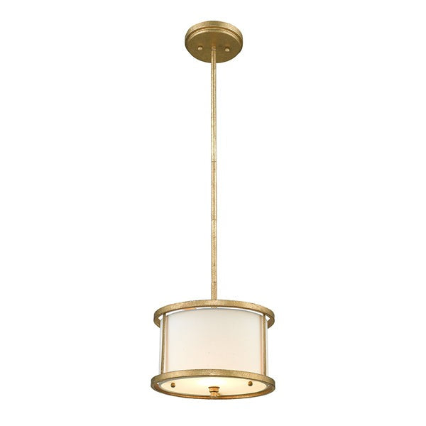 Product photograph of Elstead Lemuria 1 Light Pendant Distressed Gold from Olivia's
