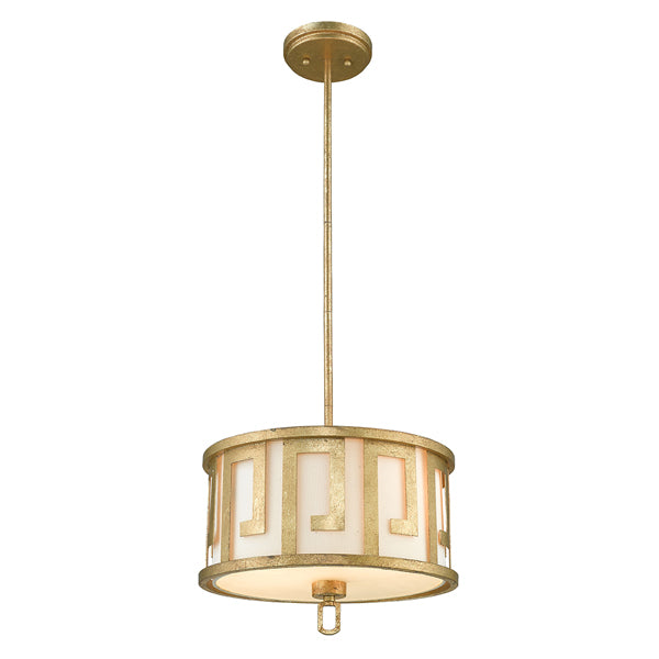 Elstead Lemuria 2 Light Pendant Distressed Gold