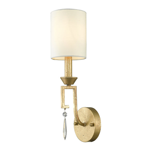 Product photograph of Elstead Lemuria 1 Light Wall Light Distressed Gold from Olivia's