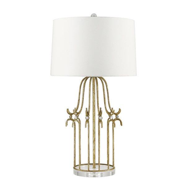 Product photograph of Elstead Stella 1 Light Table Lamp Distressed Gold from Olivia's