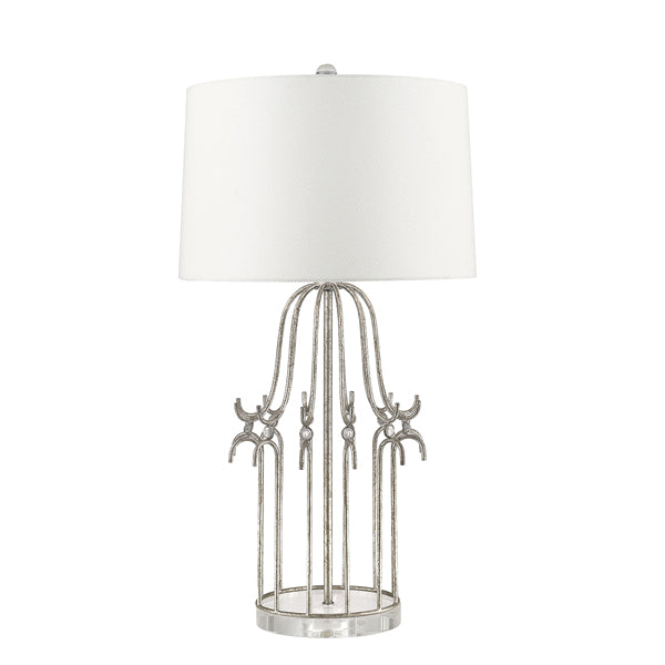 Product photograph of Elstead Stella 1 Light Table Lamp Distressed Silver from Olivia's