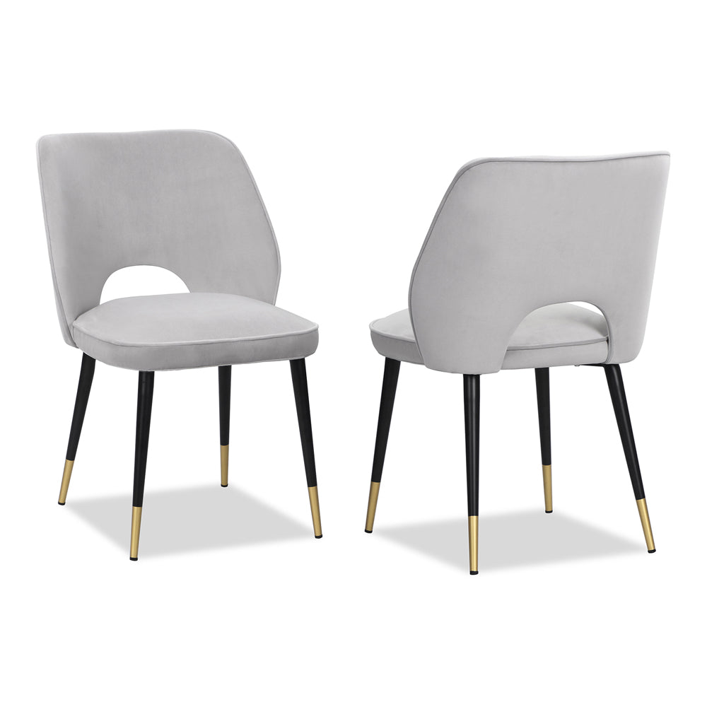 Liang Eimil Jagger Set Of 2 Dining Chairs Kaster Light Grey