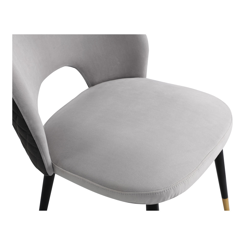 Product photograph of Liang Eimil Set Of 2 Jagger Dining Chairs Kaster Light Grey And Slate Velvet from Olivia's.