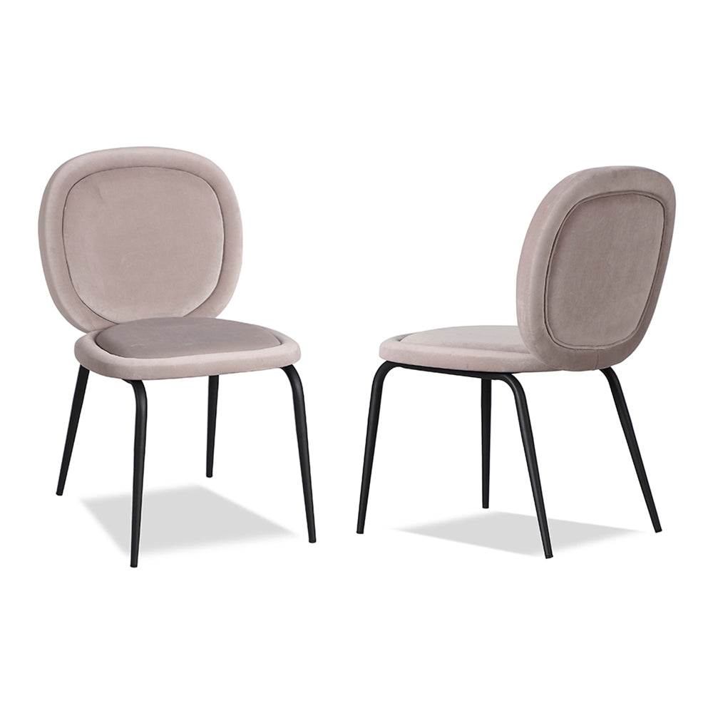 Liang Eimil Set Of 2 Belux Dining Chairs Kaster Light Grey