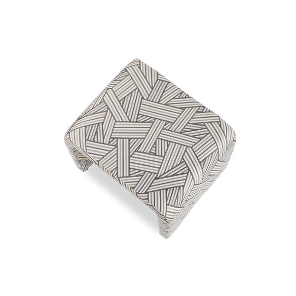 Product photograph of Liang Eimil Mahak Low Stool - Geo Beige Fabric from Olivia's.