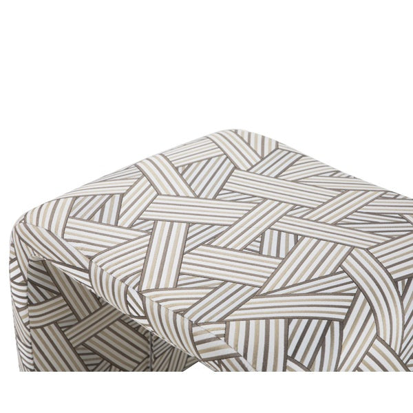 Product photograph of Liang Eimil Mahak Low Stool - Geo Beige Fabric from Olivia's.