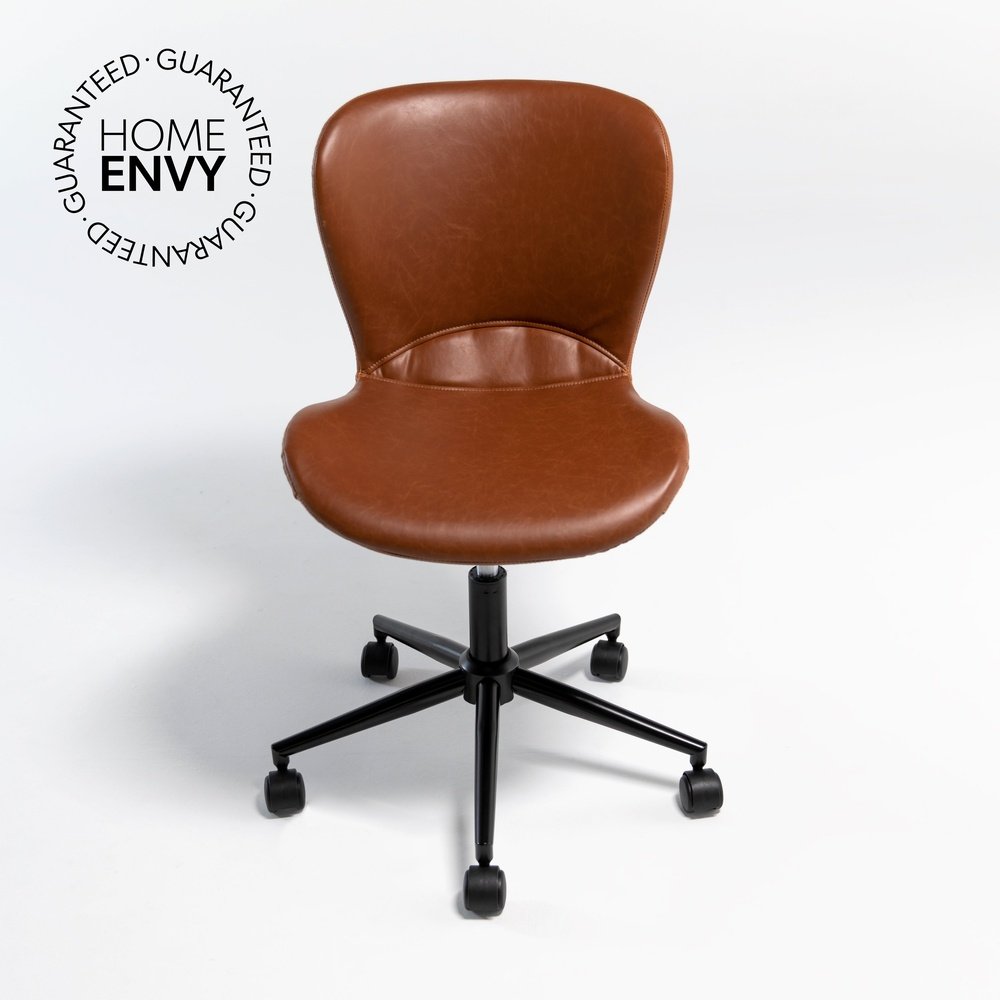 Product photograph of Gallery Interiors Mendel Desk Chair In Brown from Olivia's.