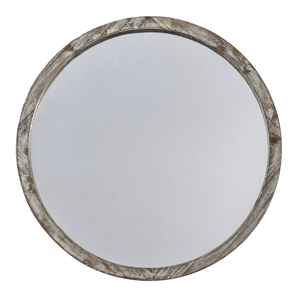 Product photograph of Gallery Interiors Apollo Mirror Round Grey Wash Large from Olivia's.