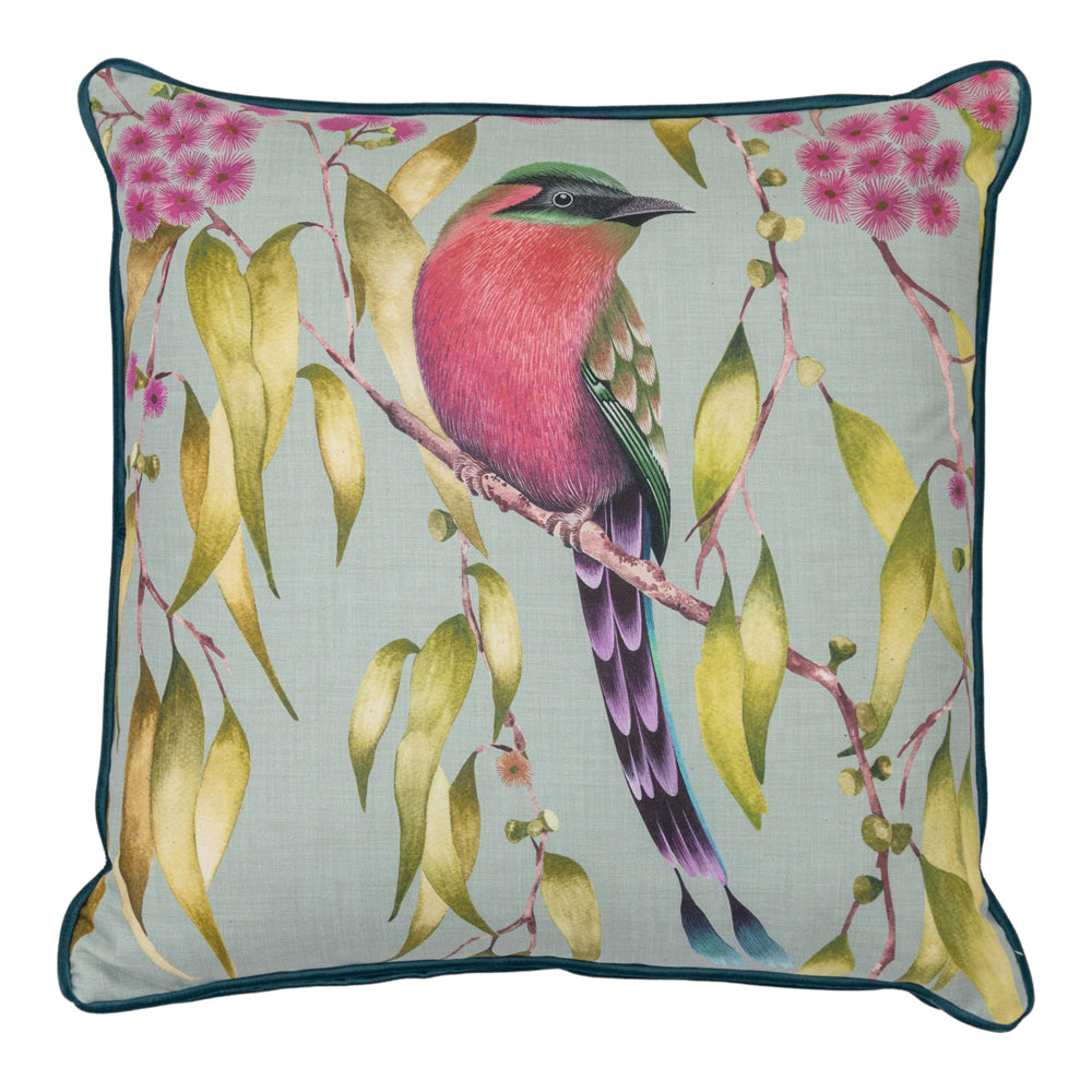 Gallery Interiors Aquino Bird Cushion Teal