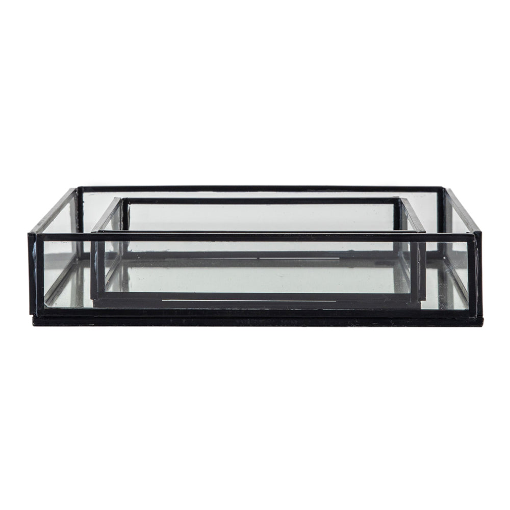 Product photograph of Gallery Interiors Set Of 2 Artemis Tray Black Small from Olivia's