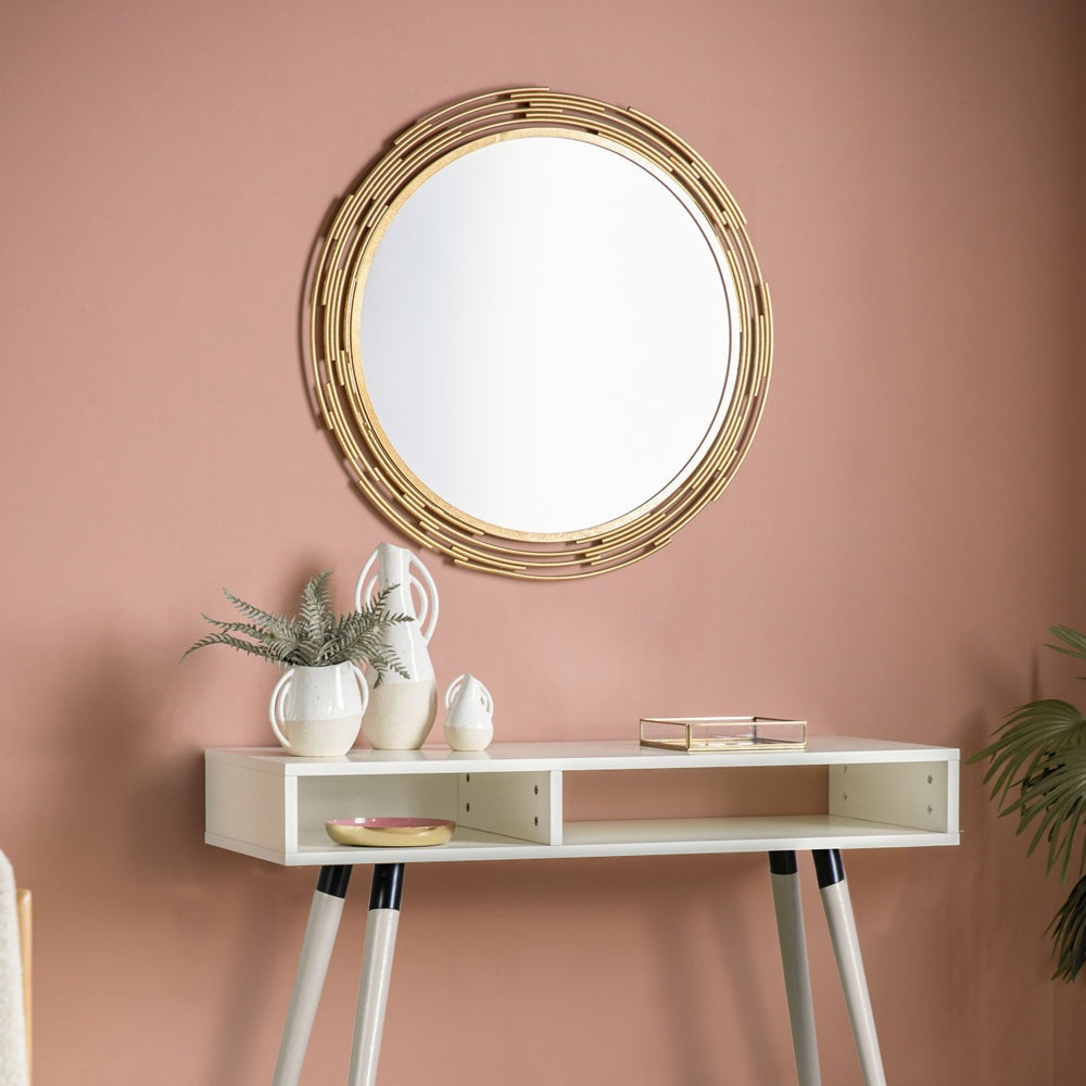 Product photograph of Gallery Interiors Blanche Mirror Gold from Olivia's