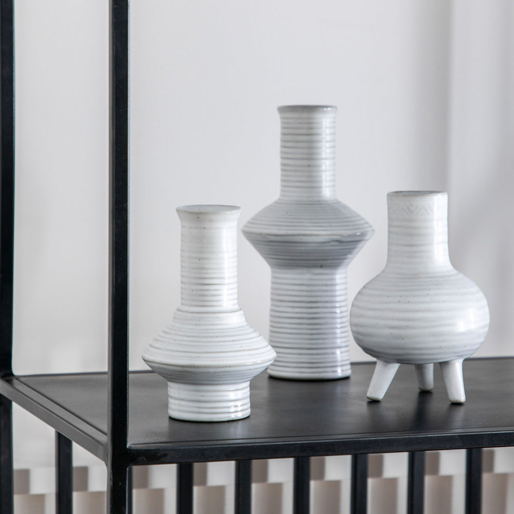 Product photograph of Gallery Interiors Cassandra Vase White Large from Olivia's