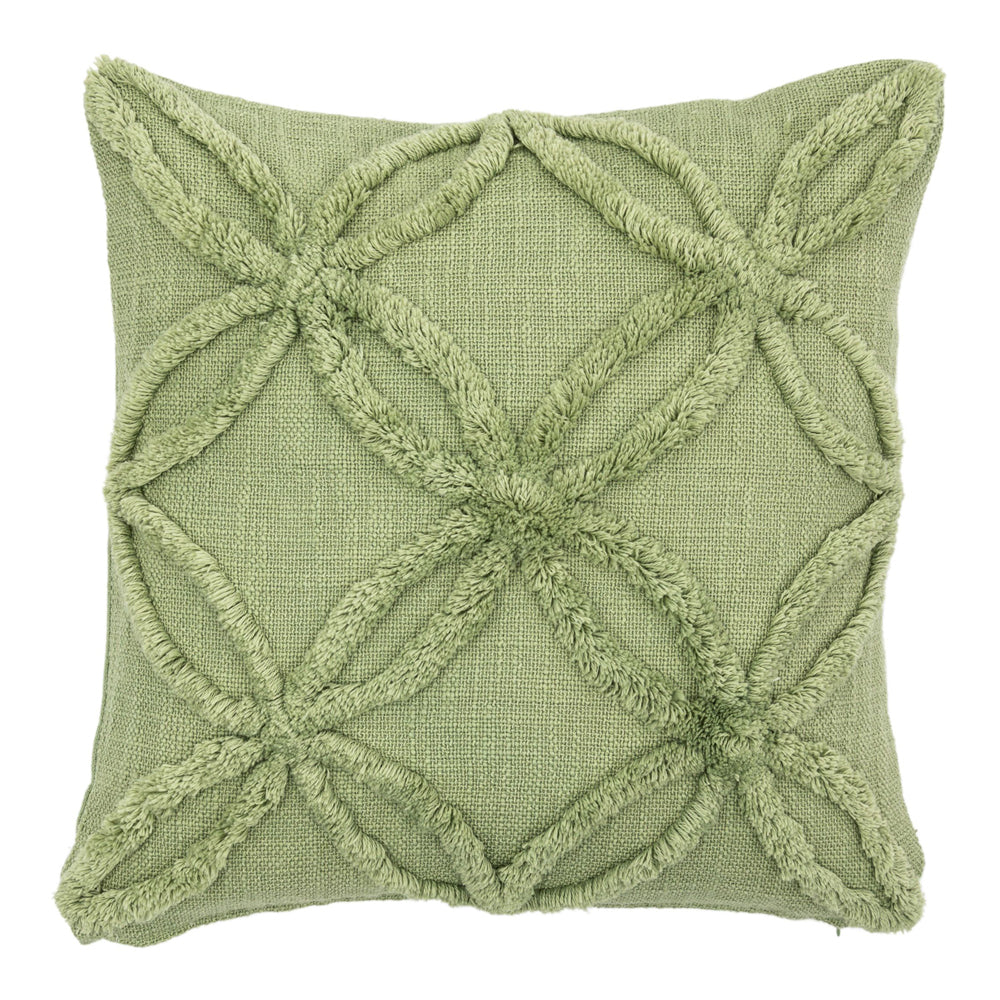 Gallery Interiors Charna Tufted Cushion Green