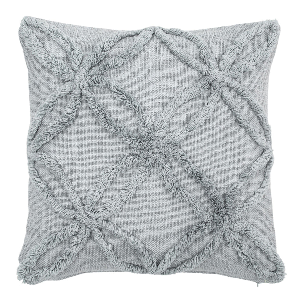 Product photograph of Gallery Interiors Charna Tufted Cushion Grey from Olivia's