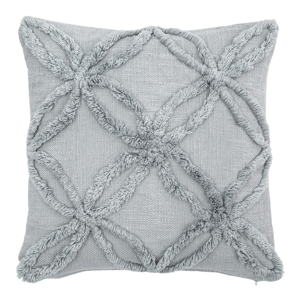 Gallery Interiors Charna Tufted Cushion Grey