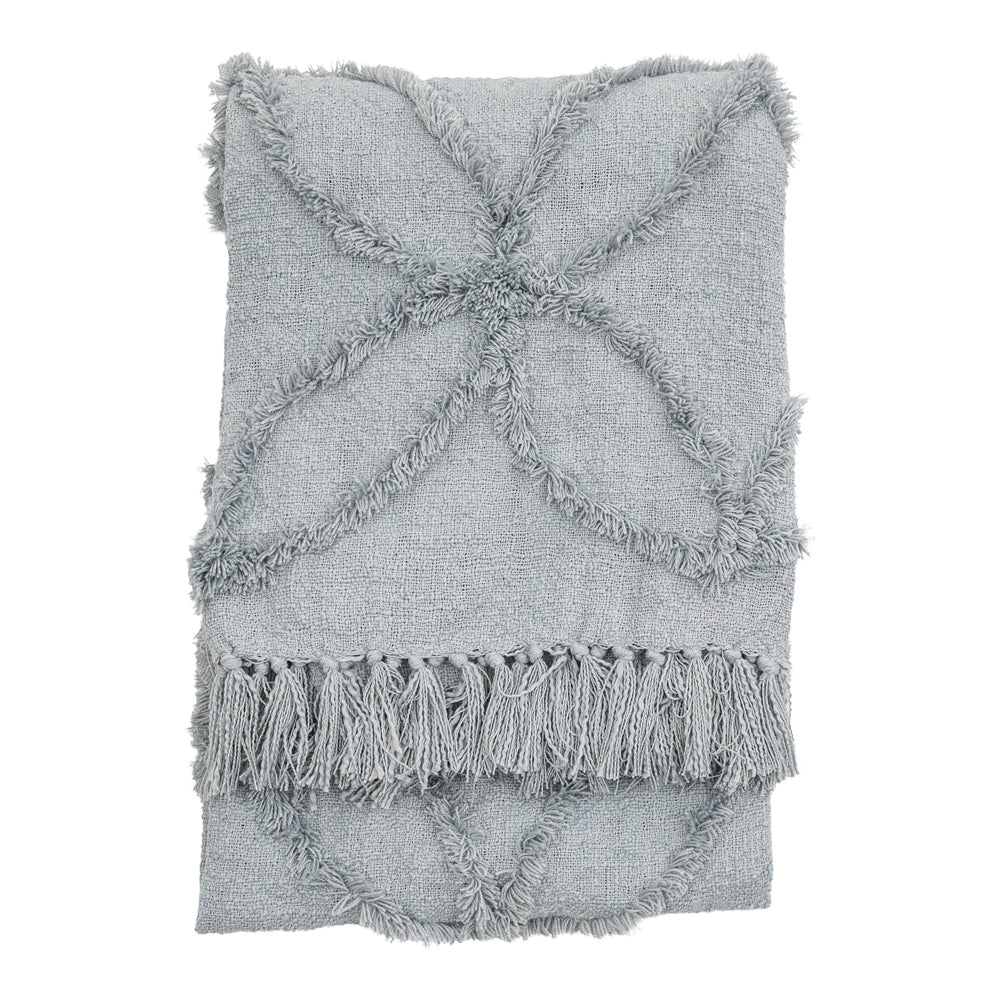Product photograph of Gallery Interiors Charna Tufted Throw Grey from Olivia's