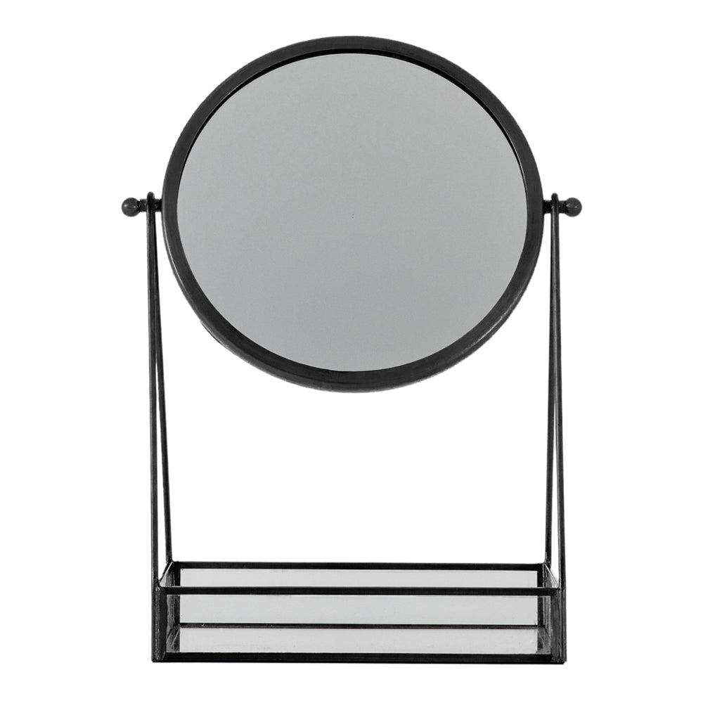 Gallery Interiors Croft Desk Mirror With Tray Black