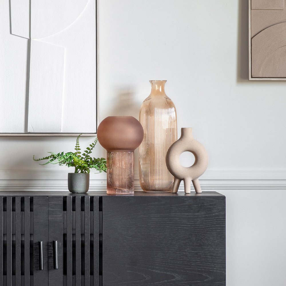 Product photograph of Gallery Interiors Cruz Vase Brown And Tan from Olivia's