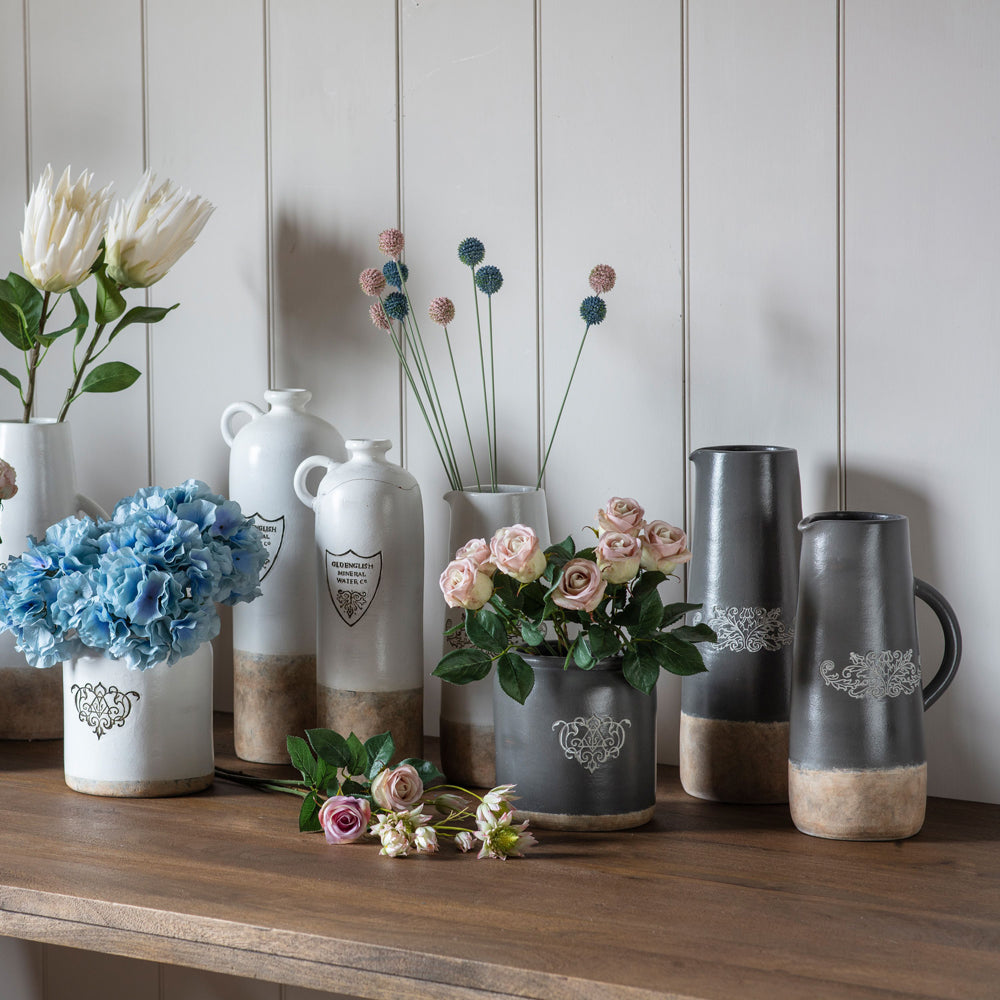 Product photograph of Gallery Interiors Demeter Wide Vase Grey from Olivia's