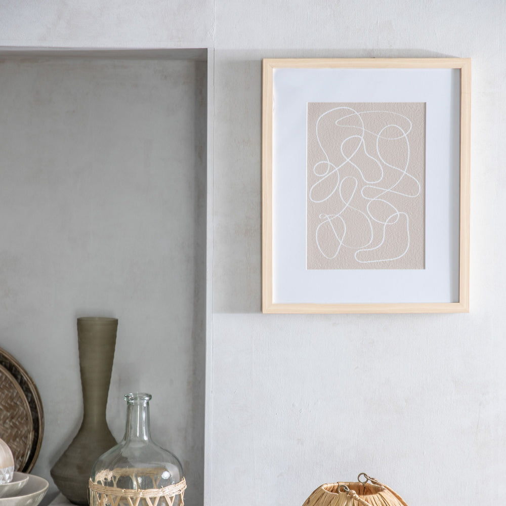 Product photograph of Gallery Interiors Edison Trail Line Drawing Framed Wall Art Multicoloured from Olivia's