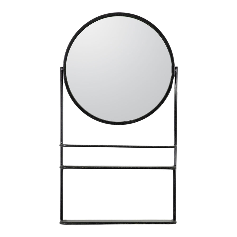 Product photograph of Gallery Interiors Fionn Wall Mirror Black from Olivia's