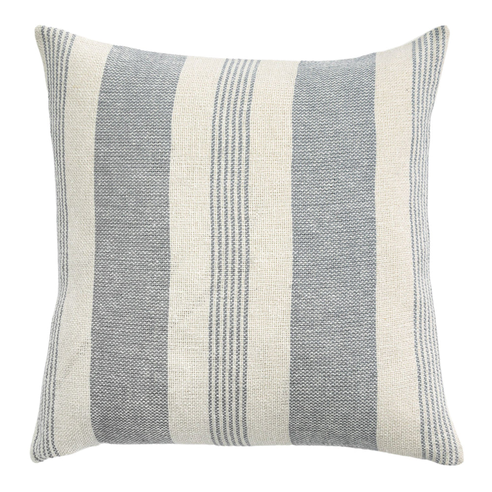 Gallery Interiors Garnette Stripe Square Stripe Cushion Grey