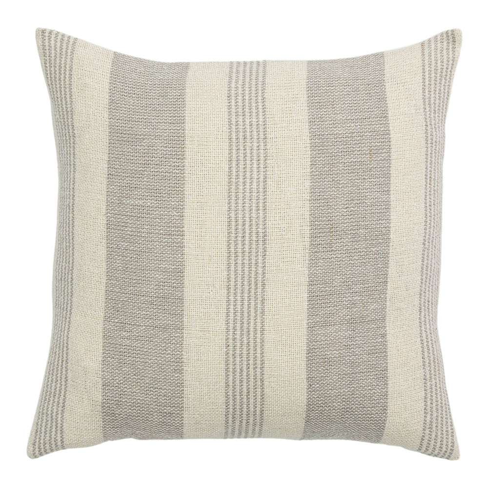 Gallery Interiors Garnette Stripe Square Stripe Cushion Taupe