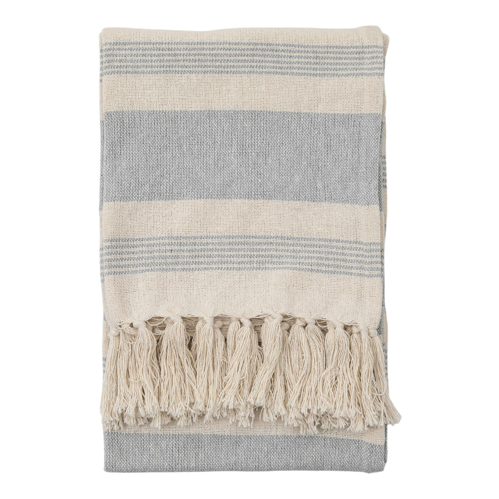 Product photograph of Gallery Interiors Garnette Stripe Stripe Throw Grey from Olivia's