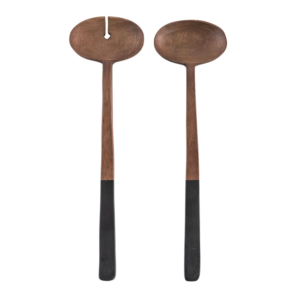 Gallery Interiors Set of 2 Giorgio Salad Servers Dark Brown from Olivias