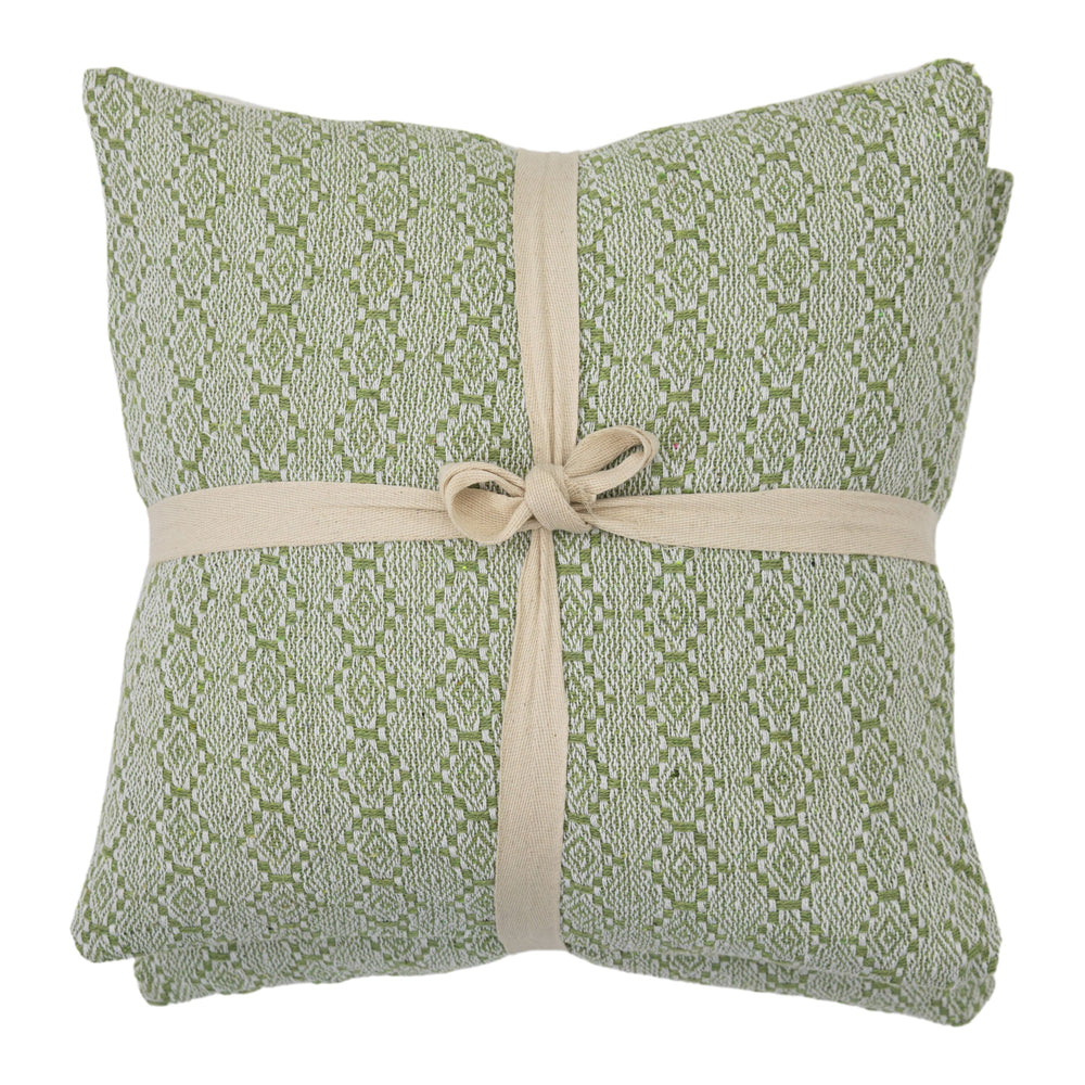 Product photograph of Gallery Interiors Headley Diamond Cushion Green from Olivia's