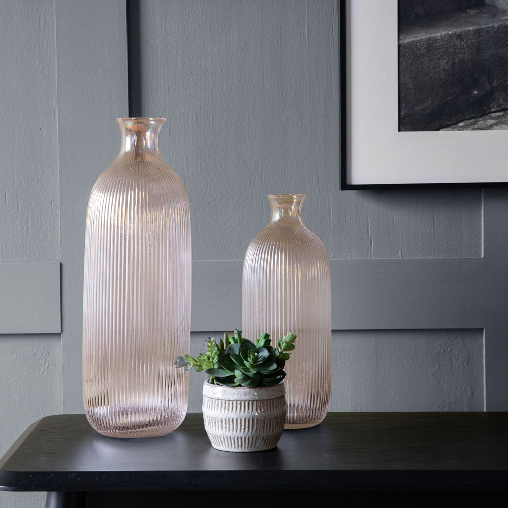 Product photograph of Gallery Interiors Kato Vase Pink Small from Olivia's