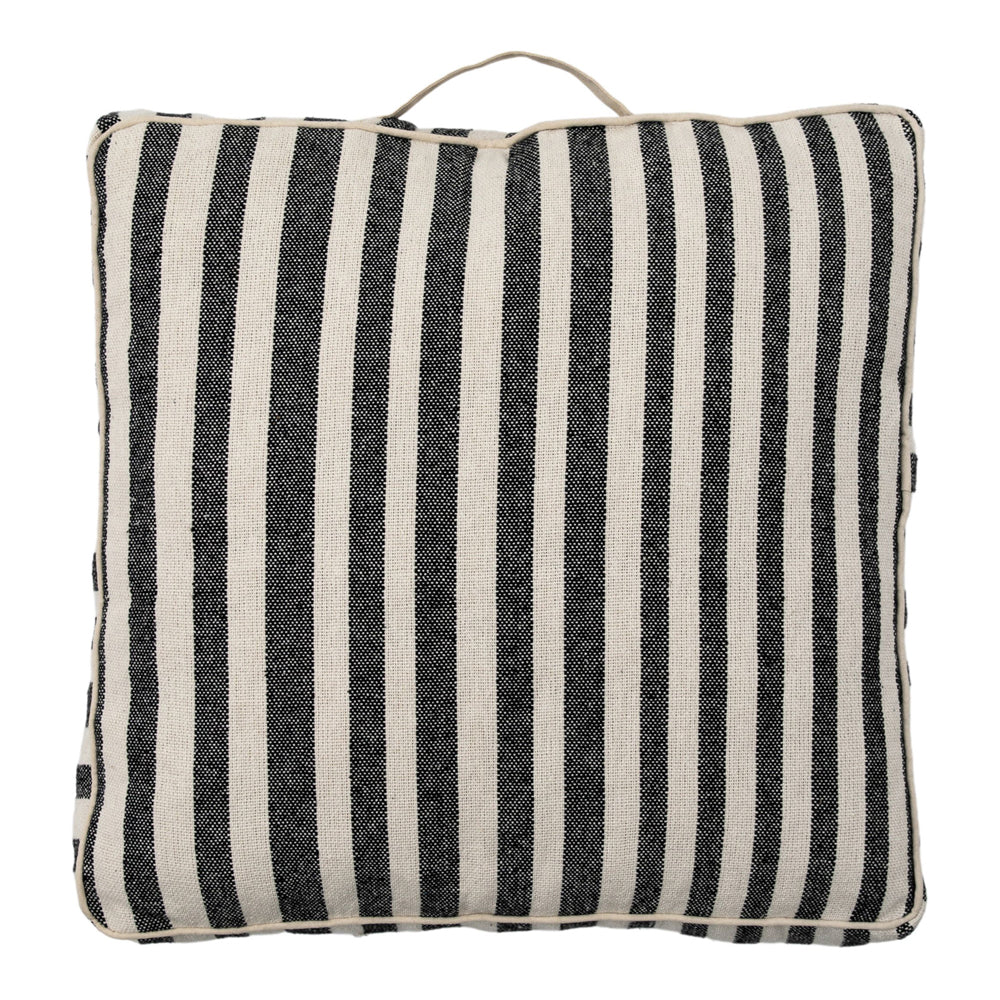 Product photograph of Gallery Interiors Kenan Boardwalk Floor Cushion Charcoal from Olivia's