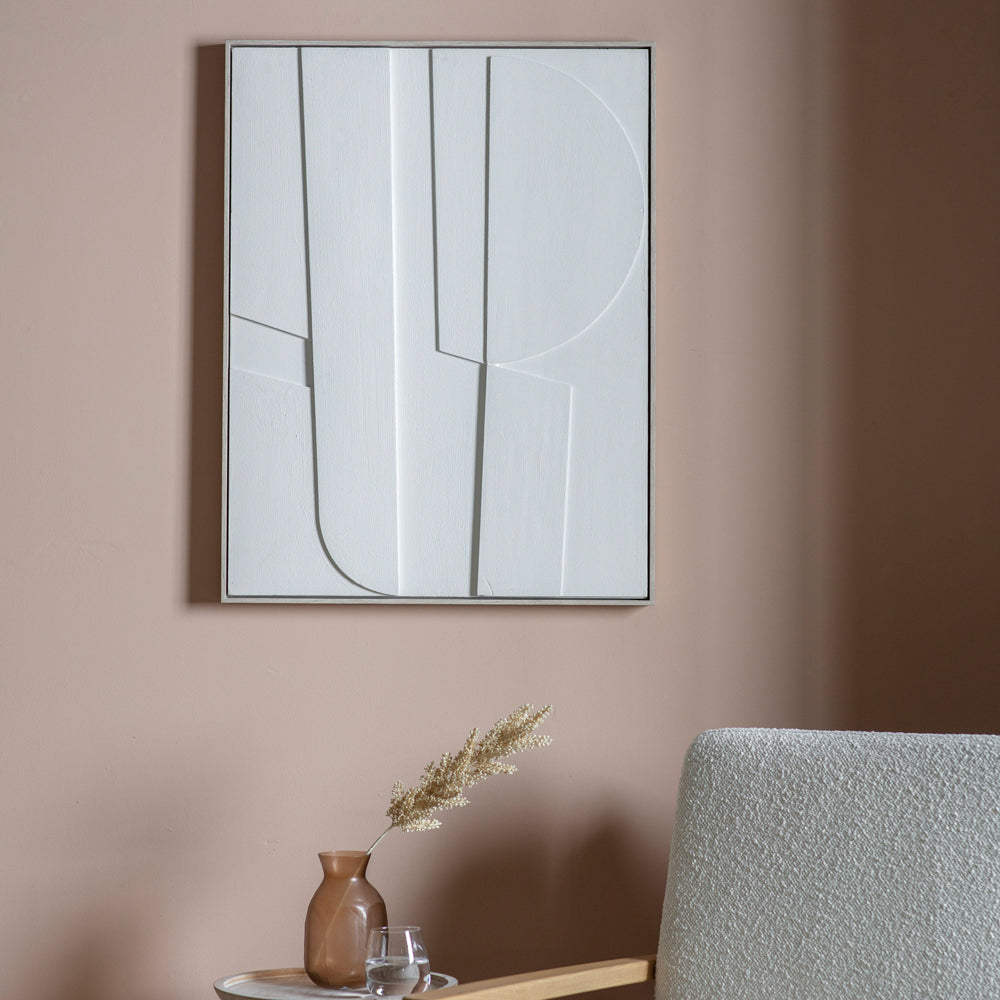 Product photograph of Gallery Interiors Lange Pasaro Relief Framed Wall Art Natural from Olivia's