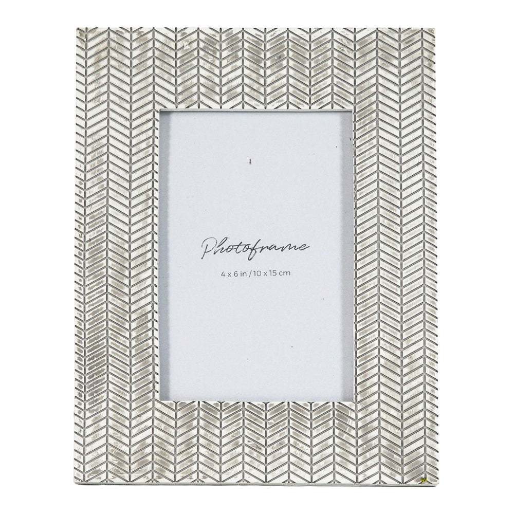 Product photograph of Gallery Interiors Laverna Photo Frame Distressed Grey Small from Olivia's