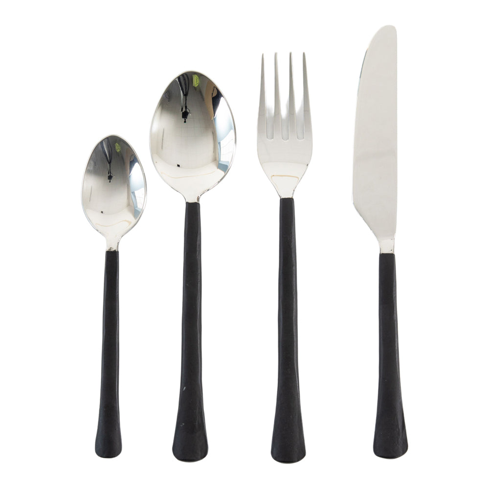 Product photograph of Gallery Interiors Macclelland Cutlery Black Set Of 16 from Olivia's