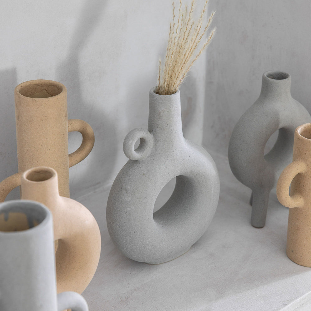 Product photograph of Gallery Interiors Macclelland Soren Vase Light Grey from Olivia's.