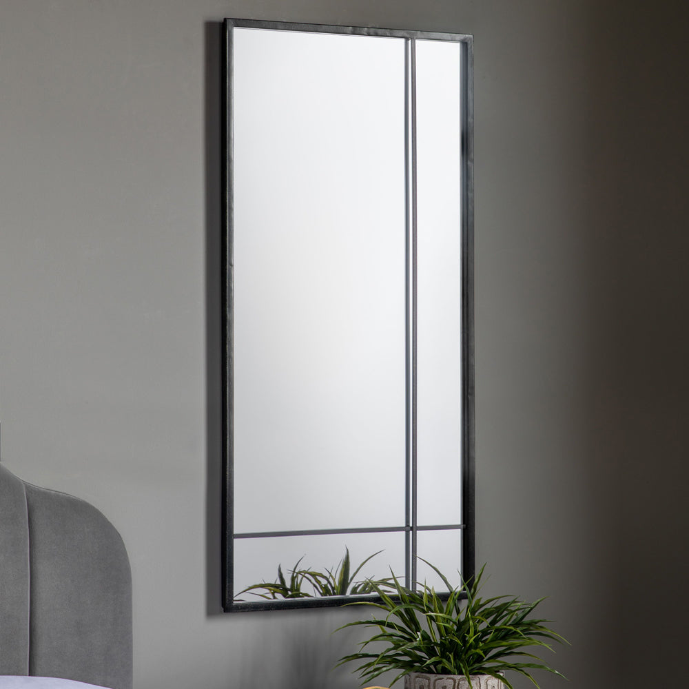 Product photograph of Gallery Interiors Martinez Wall Mirror Black from Olivia's