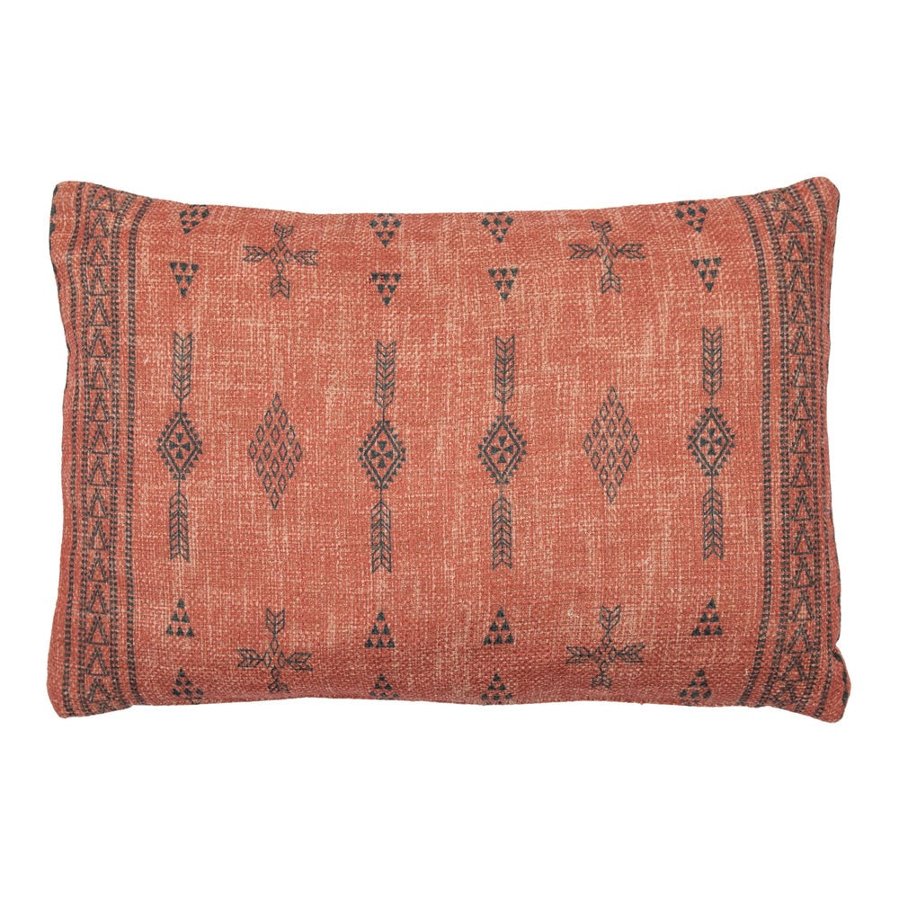 Product photograph of Gallery Interiors Parviz Aztec Print Cushion Coral from Olivia's