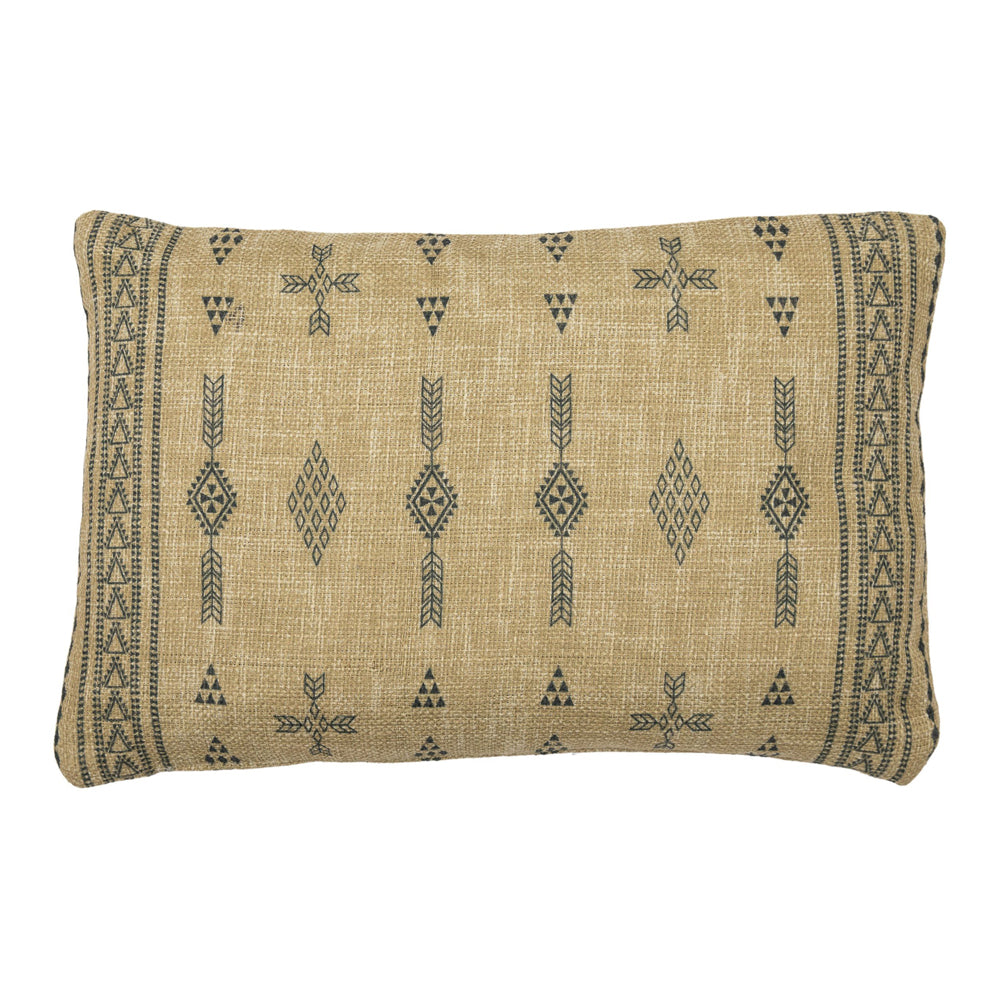 Gallery Interiors Parviz Aztec Print Cushion Cream