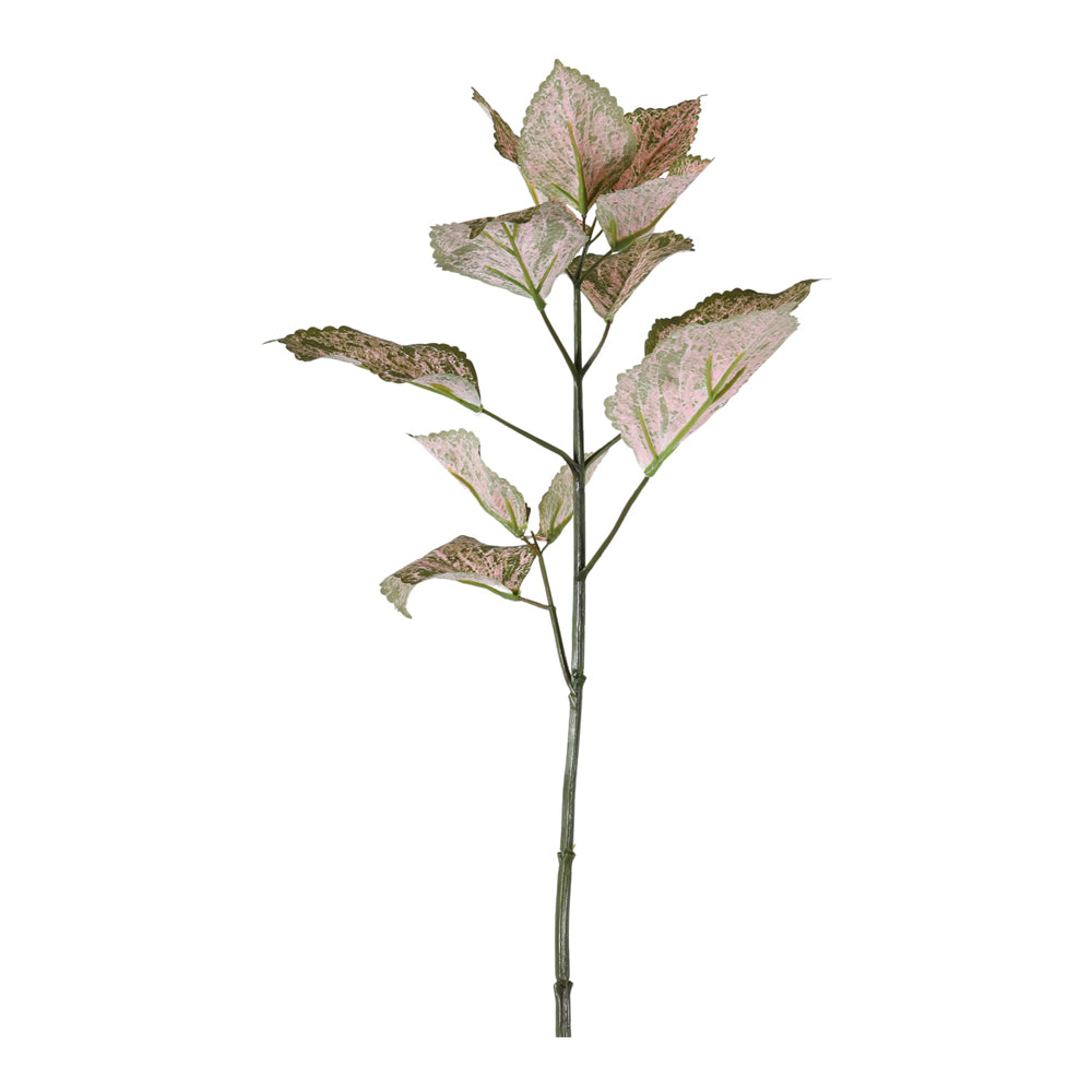 Product photograph of Gallery Interiors Pensak Leaf Spray Faux Plant Green And Pink from Olivia's