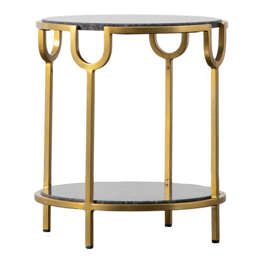 Product photograph of Gallery Interiors Petko Side Table Black Marble from Olivia's