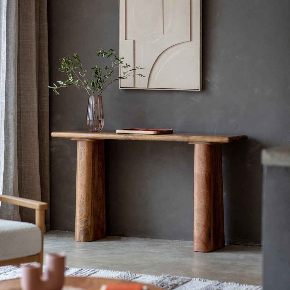 Product photograph of Gallery Interiors Reyna Console Table In Natural from Olivia's