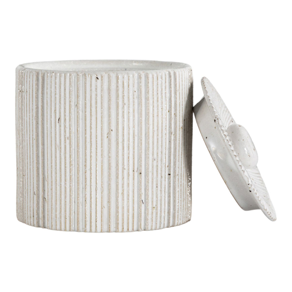 Product photograph of Gallery Interiors Ripley Jar White Large from Olivia's