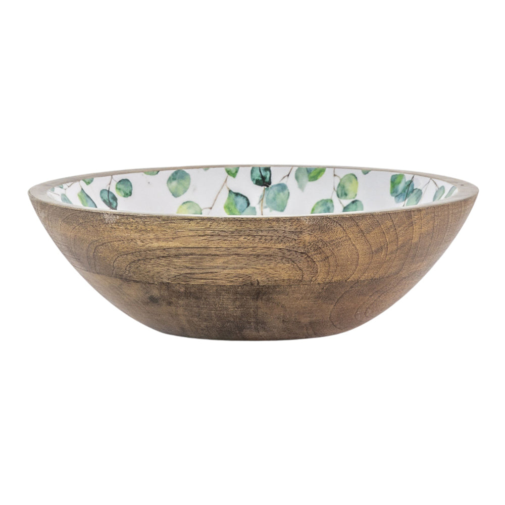 Gallery Interiors Simona Eucalyptus Bowl Green Natural White Small